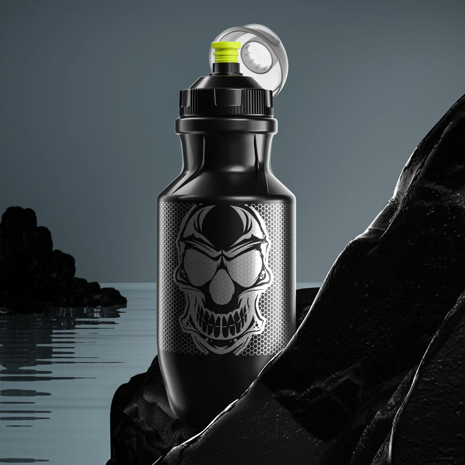 Water Bottle Bicycle Water Bottle Sports Bottle ENLEE 550ml Bicycle Water Bottle Food Grade Sports Fitness Running Riding Camping Hiking Kettle Leak-proof Bike Bottle Cage