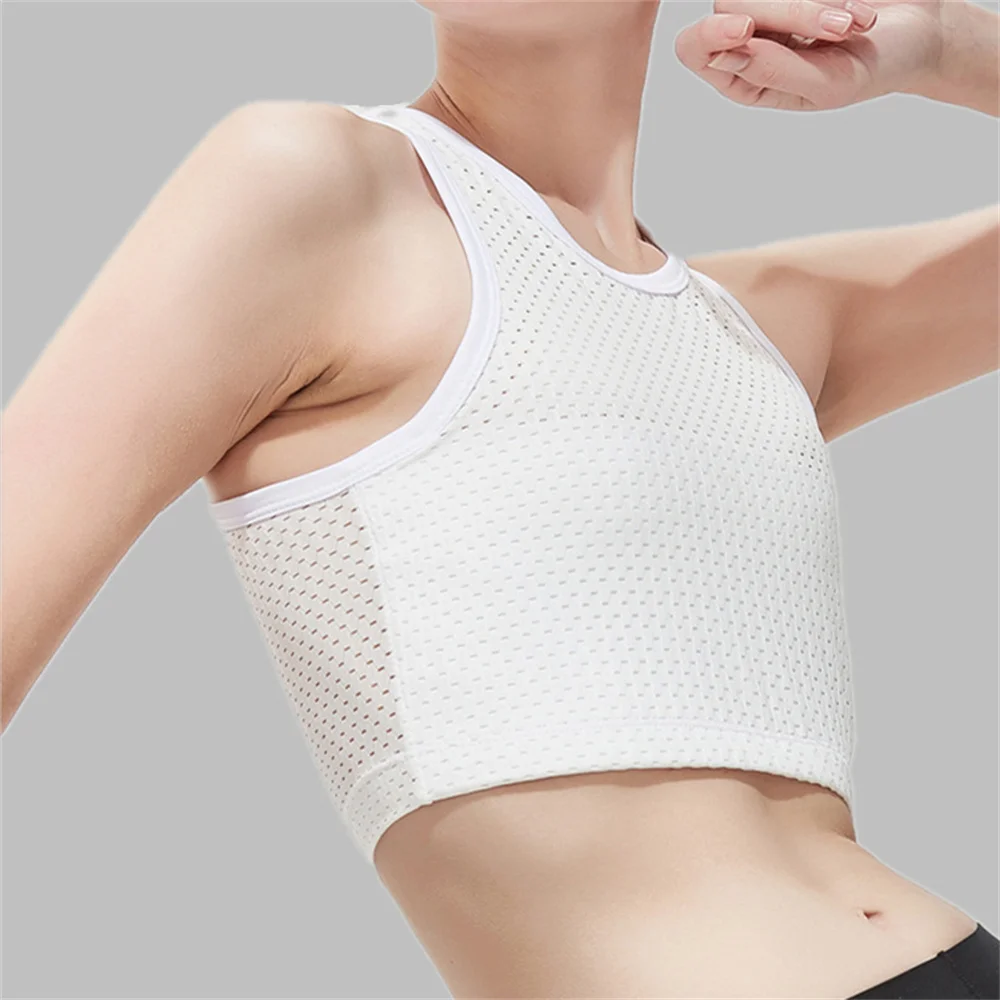Breast Binder Body Shaper Crop Top for Lesbian Sportswear Trans Tomboy