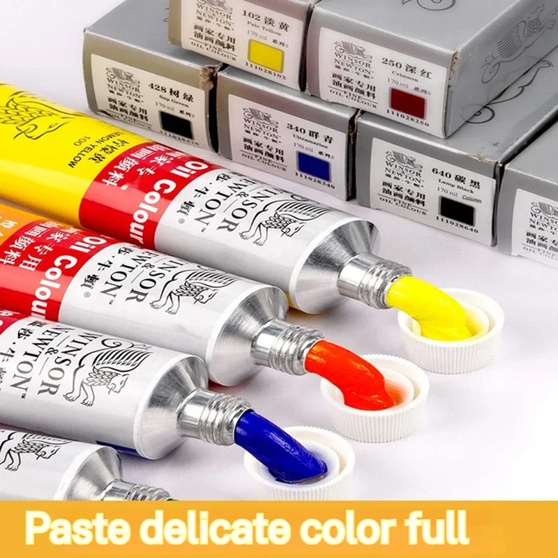 WINSOR & NEWTON 아크릴 페인트, 튜브 아티스트 드로잉 구아슈 원단 유리 유화 안료, 손으로 그린 DIY 미술 용품, 45ml