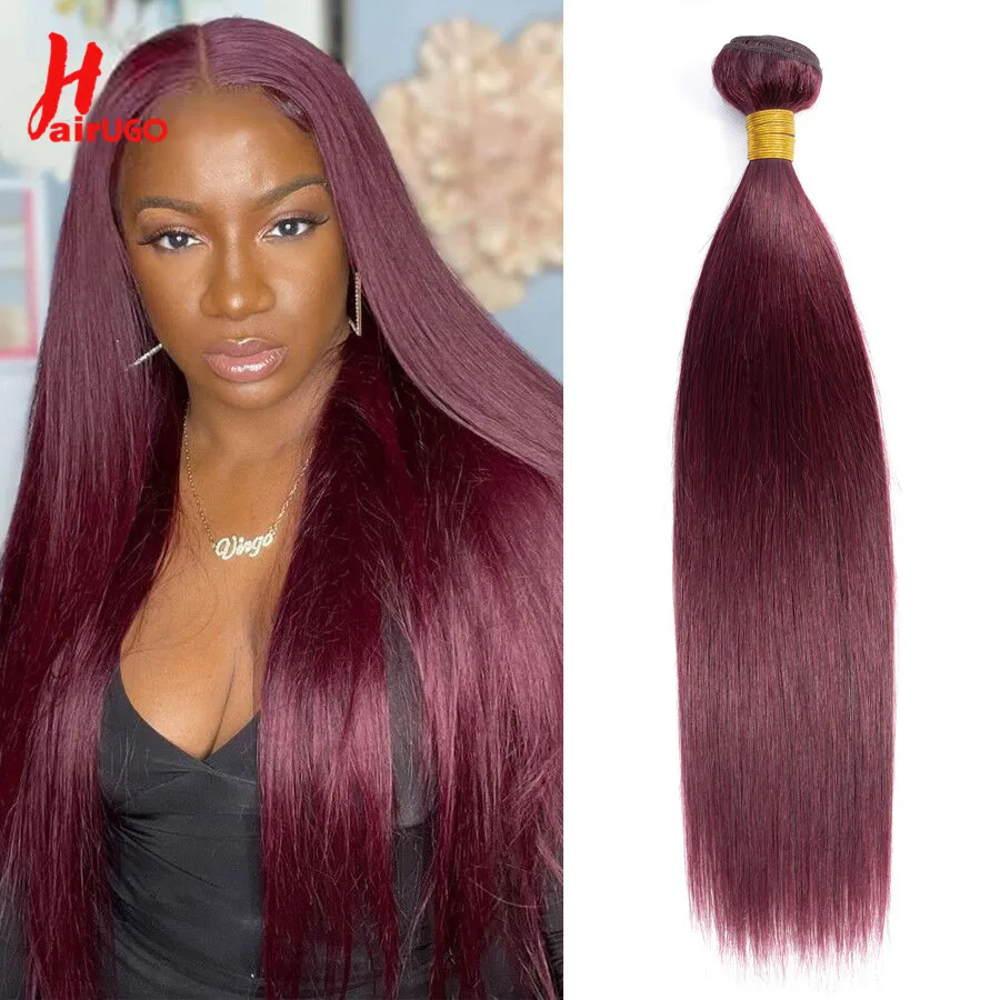 Brazilian Body Wave Hair Bundles 1/3/4 Bundles Deals 10-30 Inch Body Wave Remy 99J Hair 100% Human Extensions HairUGo