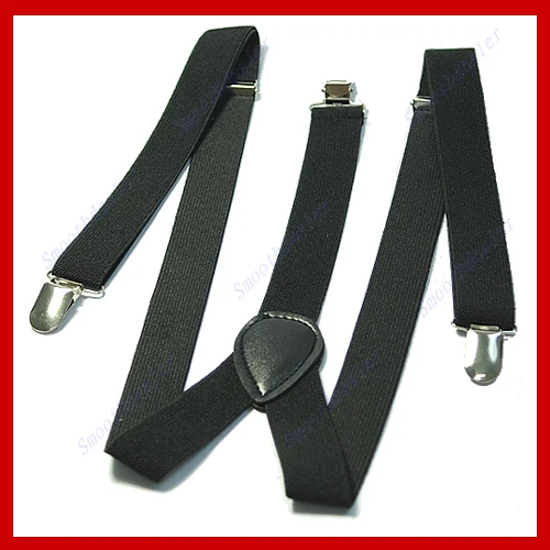 652F Women\'s Unisex Elastic Y-Shape Braces Mens Adjustable Clip-on Suspenders Fashion