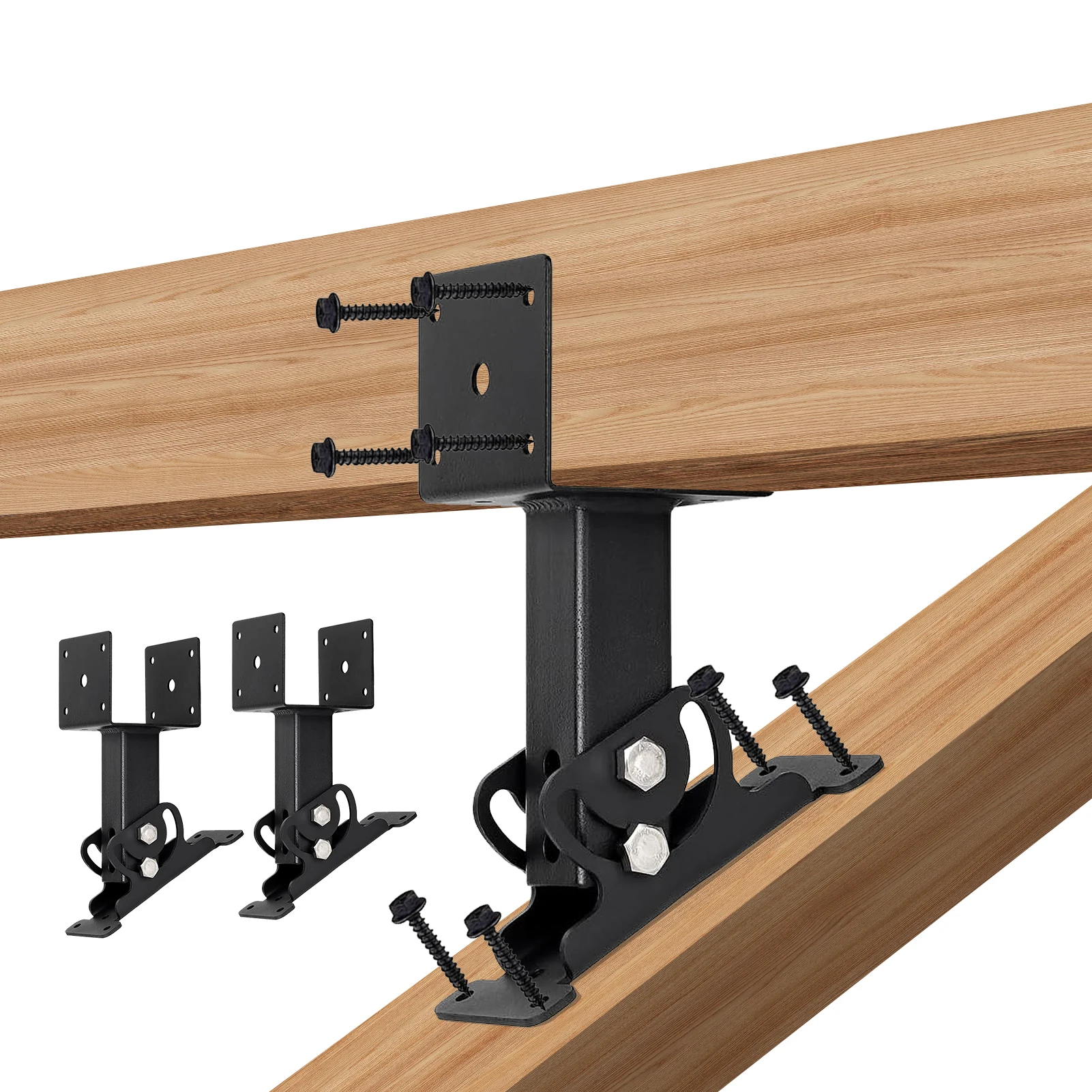 Verstellbare Metall-Pergola-Dachhalterungen, 3-teiliges Set, für Holz-Terrassenüberdachung, Holzbalken-Pavillon – Detail 8