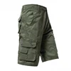 Male Cargo Pants Knee Shorts Classic Summer Shorts Multiple Pockets Large Size Cotton Half Pants Khaki Army Green Shorts 1