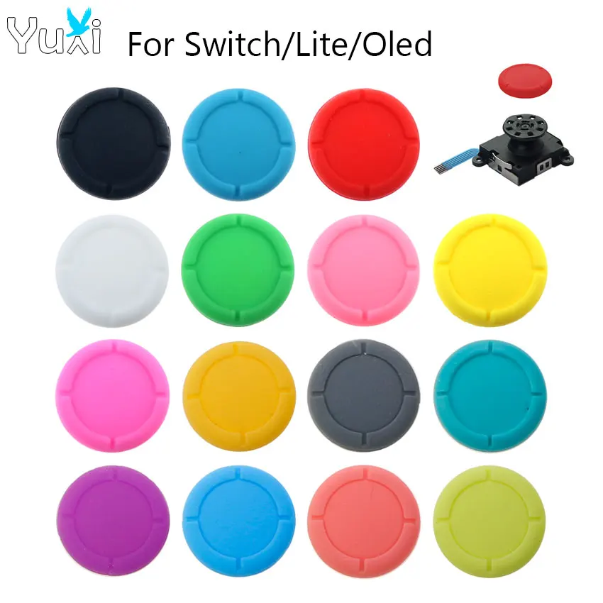 

YuXi 2pcs For Nintend Switch Joy-Con Controller 3D Analog Joystick Cover Thumb Stick Cap Button Module For NS Joycon