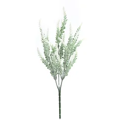 Elegant Lavender Faux Flower Bouquet - Premium Lifelike Decor for Home, Wedding, and DIY Projects (Set of 3) (5 - fork white)