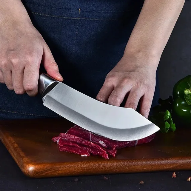 Couteau à désosser en acier inoxydable, couteau de boucher, couteau de chef, cuisine professionnelle opaque, convient pour le porc, le bétail, la viande de mouton 4