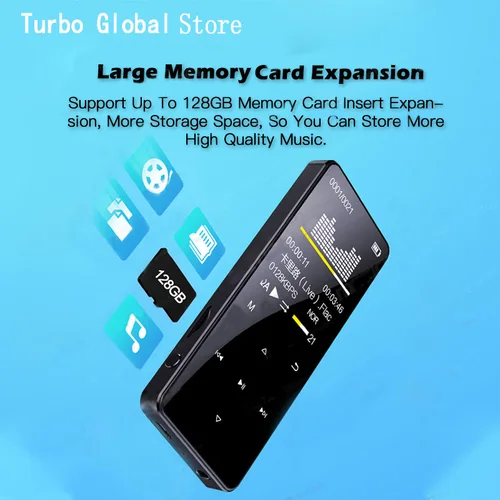 2023 휴대용 오디오 워크맨 MP3 플레이어, 블루투스 5.0 MP4 플레이어, HiFi 무손실 음악 플레이어, FM, 전자책, 레코더, MP3 4