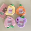 MINKYS Kawaii Fruit Series Fluffy 3 inch Kpop Photocard Holder Photo Card Holder Bag Pendant School Stationery 4