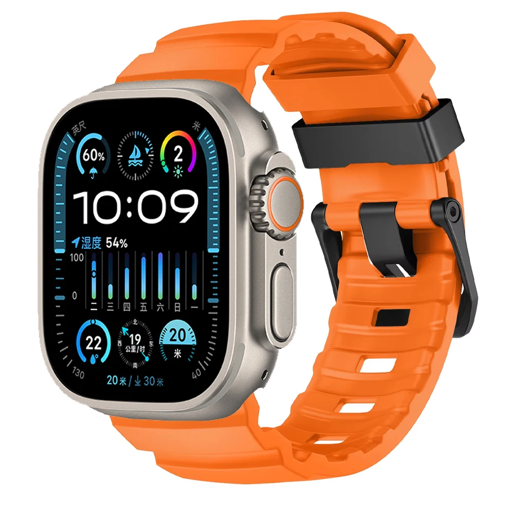 Enhanced Silicone Strap for Apple Watch - Comfortable and Replaceable Bracelet