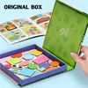 Magnets Jigsaw Puzzle Baby Toys Montessori Materials Geometric Shape Matching Educational Toys For Children Magnetic Tangram 6