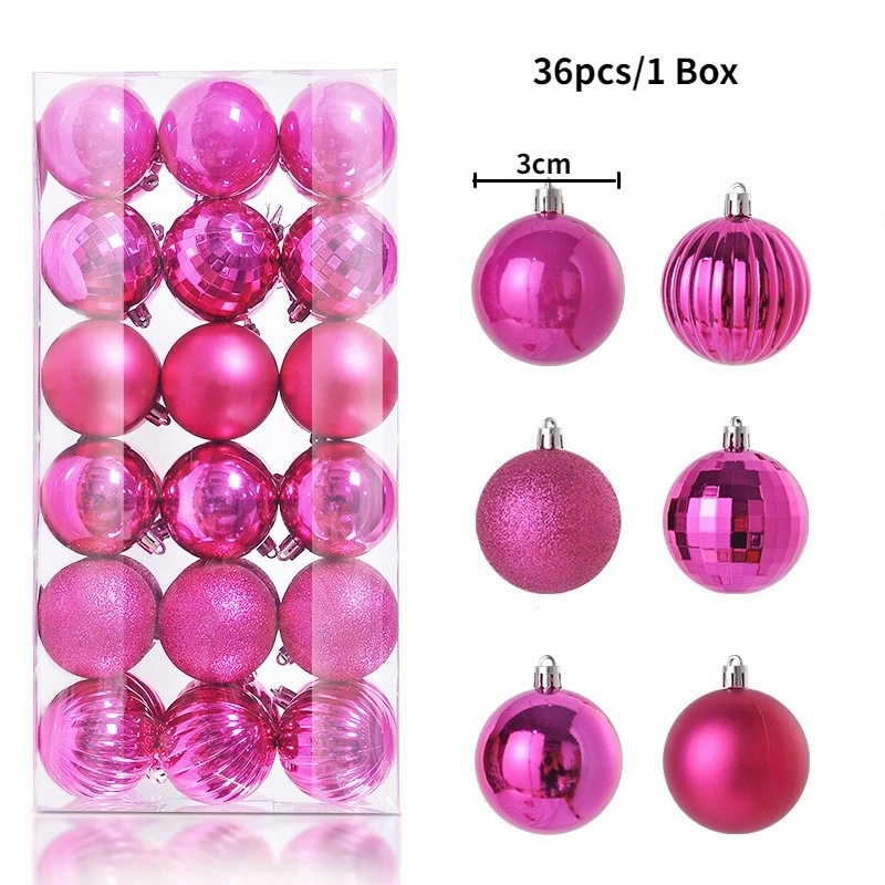 thumbnail image 1 of 24/36 piezas de bolas de Navidad, adornos para árbol de Navidad, decoración del hogar, Halloween, Año Nuevo, Navidad, accesorios de bolas colgantes, 1 of 5
