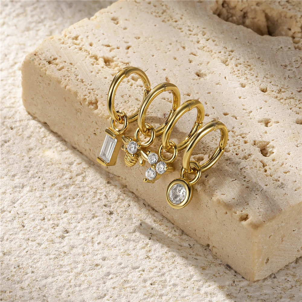 Set Di 5 Paia Di Orecchini In Argento 925 Con Zirconi, Per Donna E Uomo, Inclusi Cerchi E Borchie, Ipoallergenici, Confezione Regalo