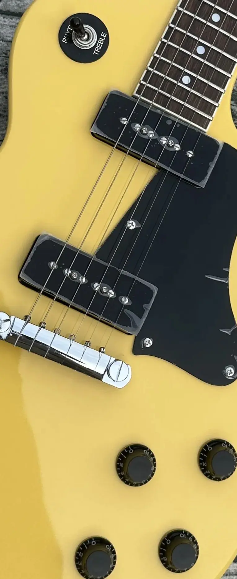 

Стандартная электрическая гитара, ТВ-желтая, кремово-желтая, яркая, кремово-белая ретро-тюнер, в наличии, вспышка