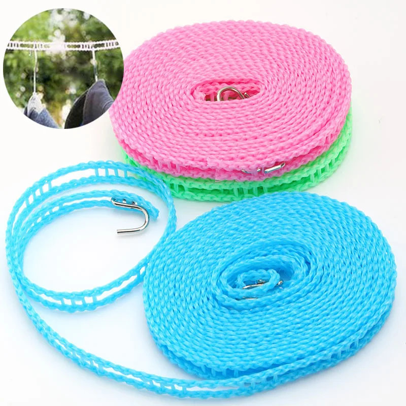 

5 M Non-Slip Clothesline Windproof Clothesline Quilt Airing Rope Outdoor Travel Drying Rack Clothes Dryer Rack