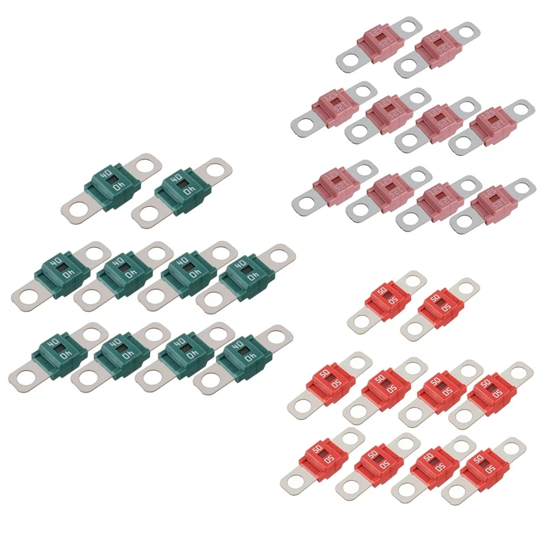 

AMI/Midi Fuse High Current Fuse Bolt-On Fuse For Cars, Trucks, Construction Vehicles, Buses, Caravans (10Pc)