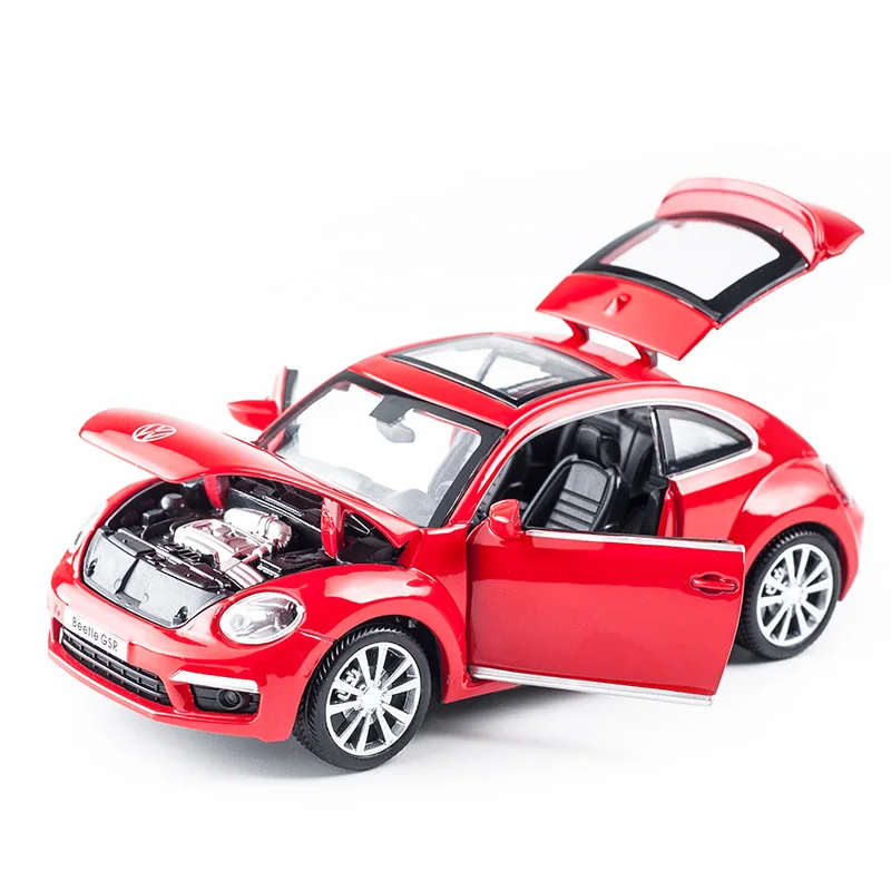

Коллекционная модель автомобиля Volkswagen Beetle в масштабе 1:32, литые автомобили из сплава, игрушки для детей, игрушки для мальчиков, подарки, Литые и игрушечные транспортные средства A134