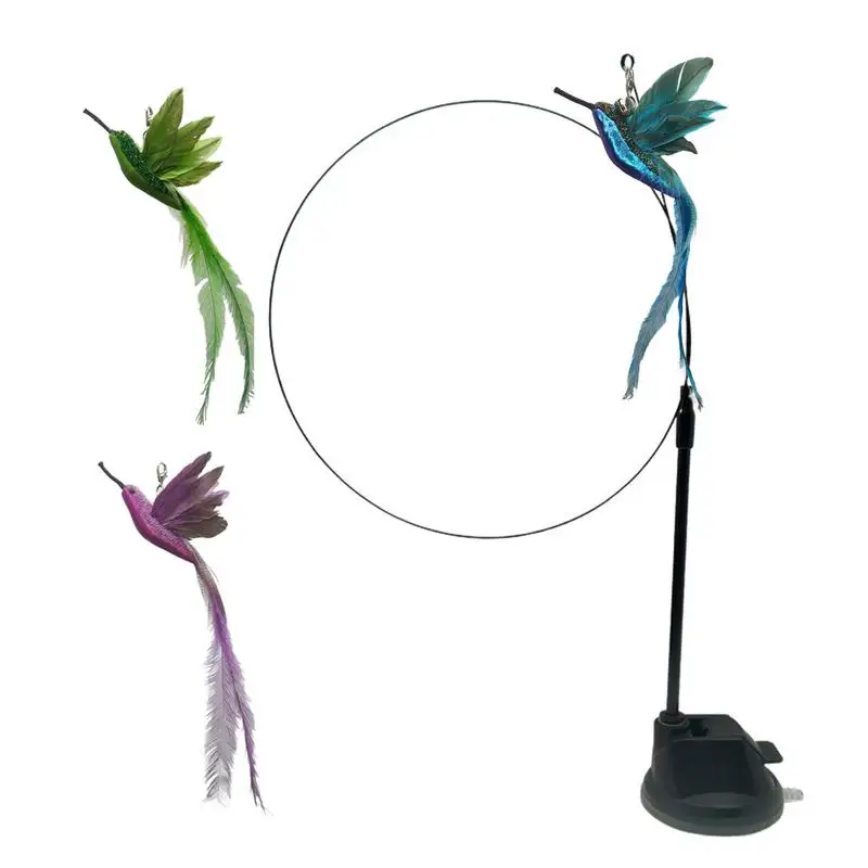 

Cat Toy Insect Edition Fishing Rod Cat Toy Cat Play Popular Anti-Obesity Natural Bird Feather Stick With Bell Include pet suppli