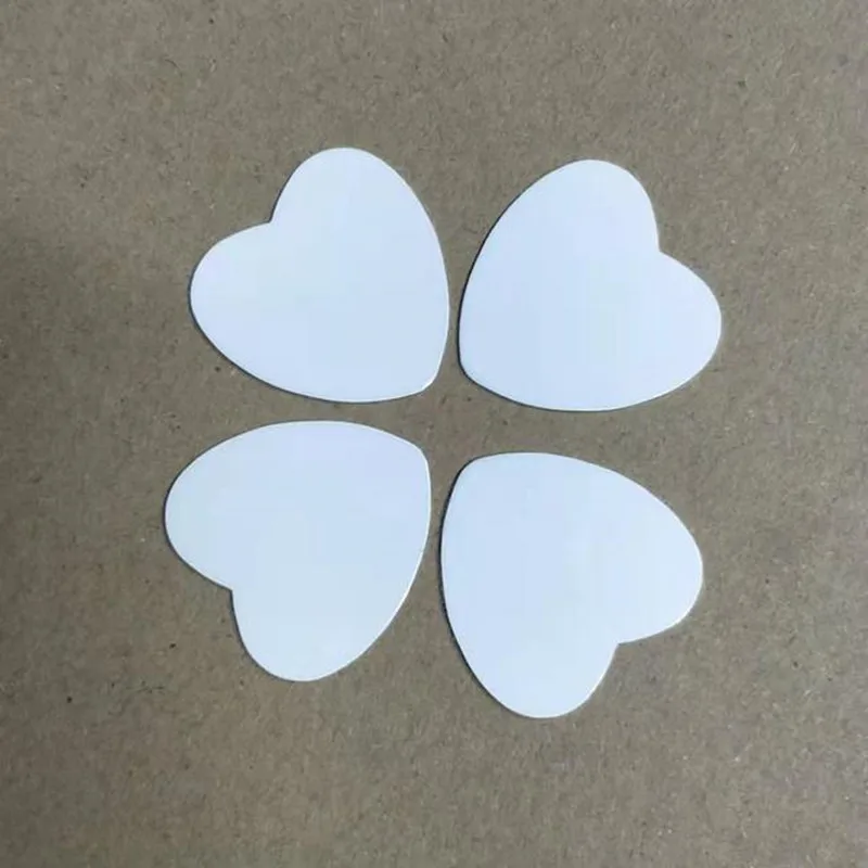 

FREE SHIPPING 100pcs/lot Sublimation Blank Metal Plates Heart Aluminum Sheet for DIY Ptinting Transfer 0.45mm thickness