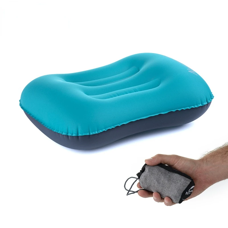 Naturehike-almohada inflable de viaje al aire libre, cojín de aire para el cuello, para dormir, portáti