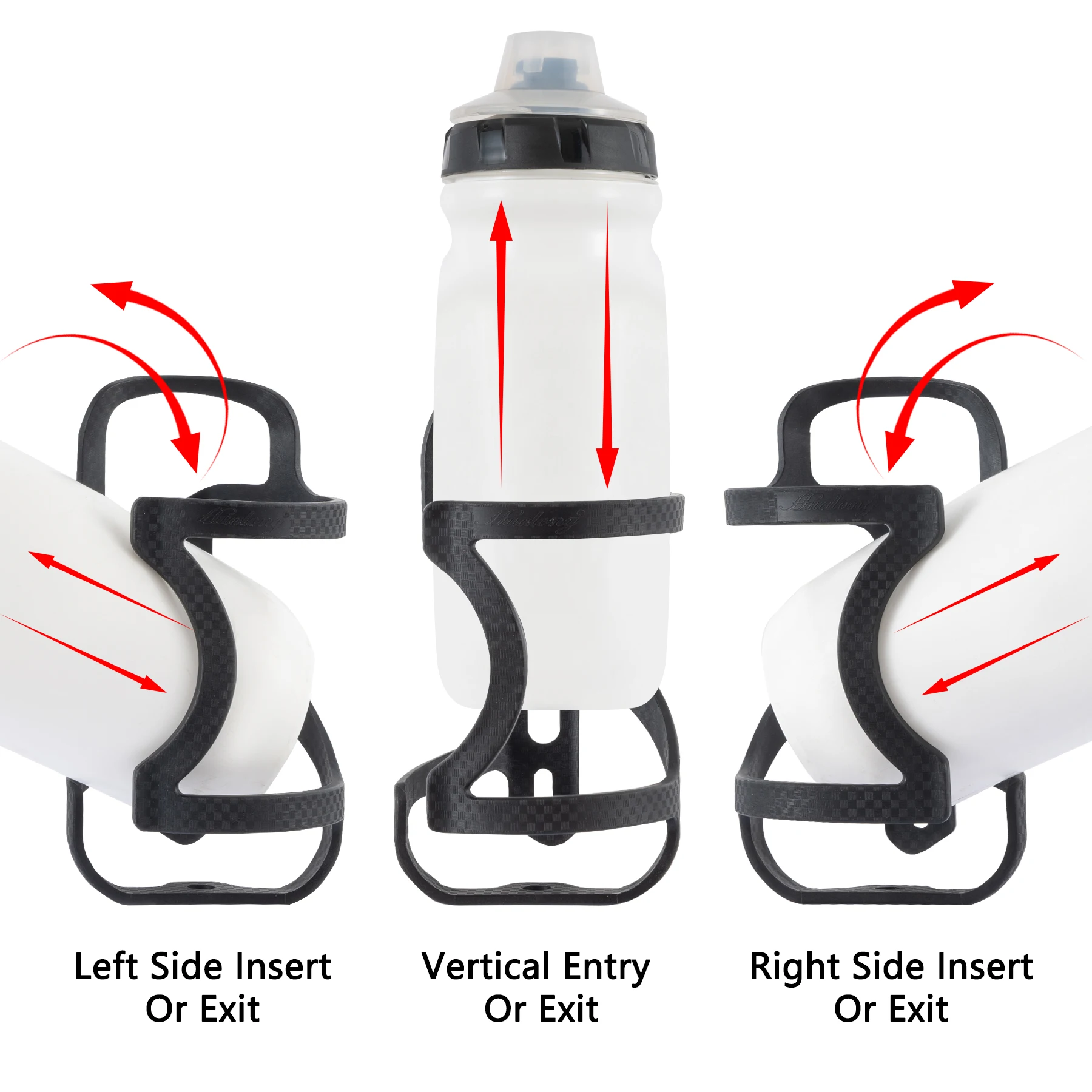 Bicycle water bottle cage hualong left right side load water bottle cage holder road mountain bike holder