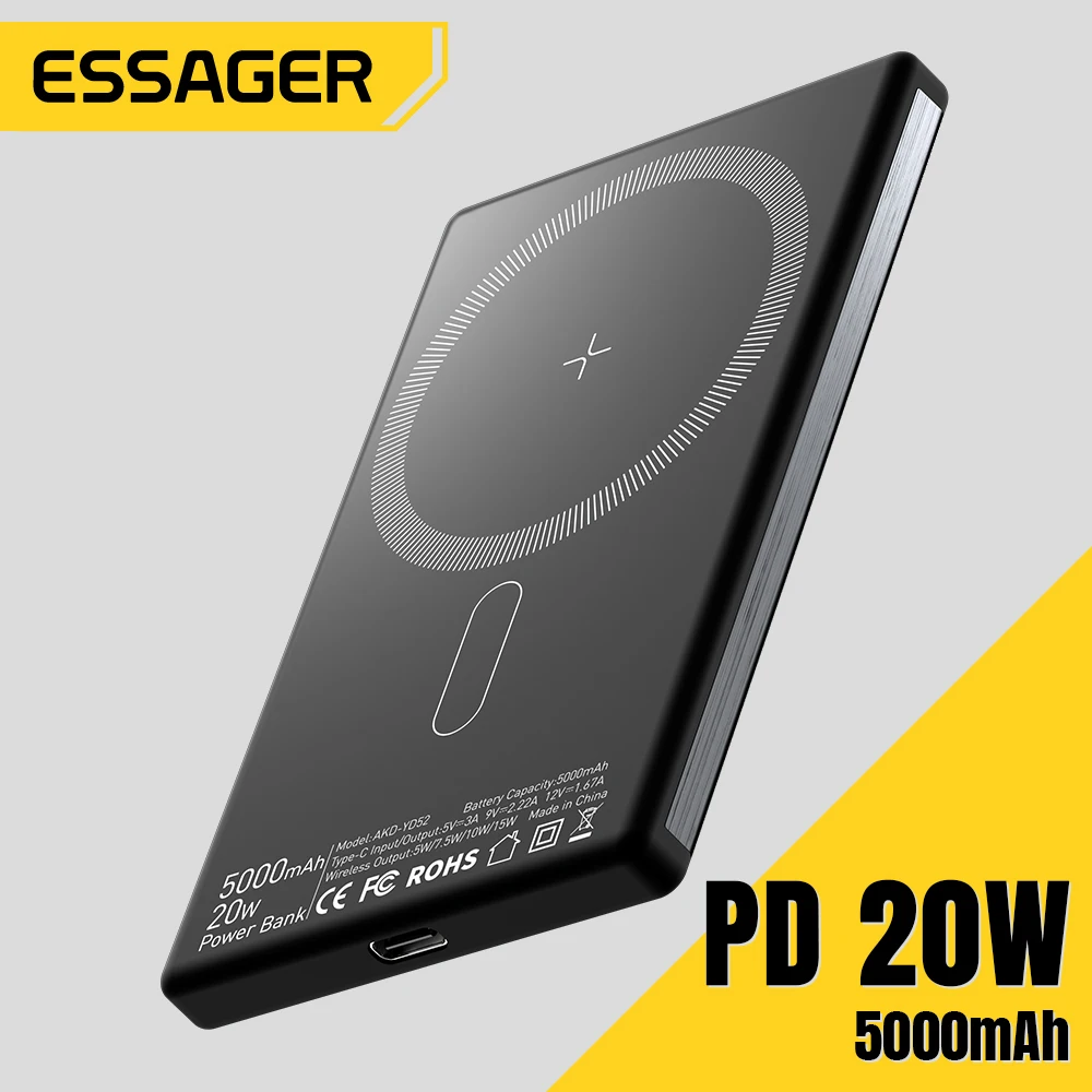 Essager Power Bank 5000mAh Wireless Charging