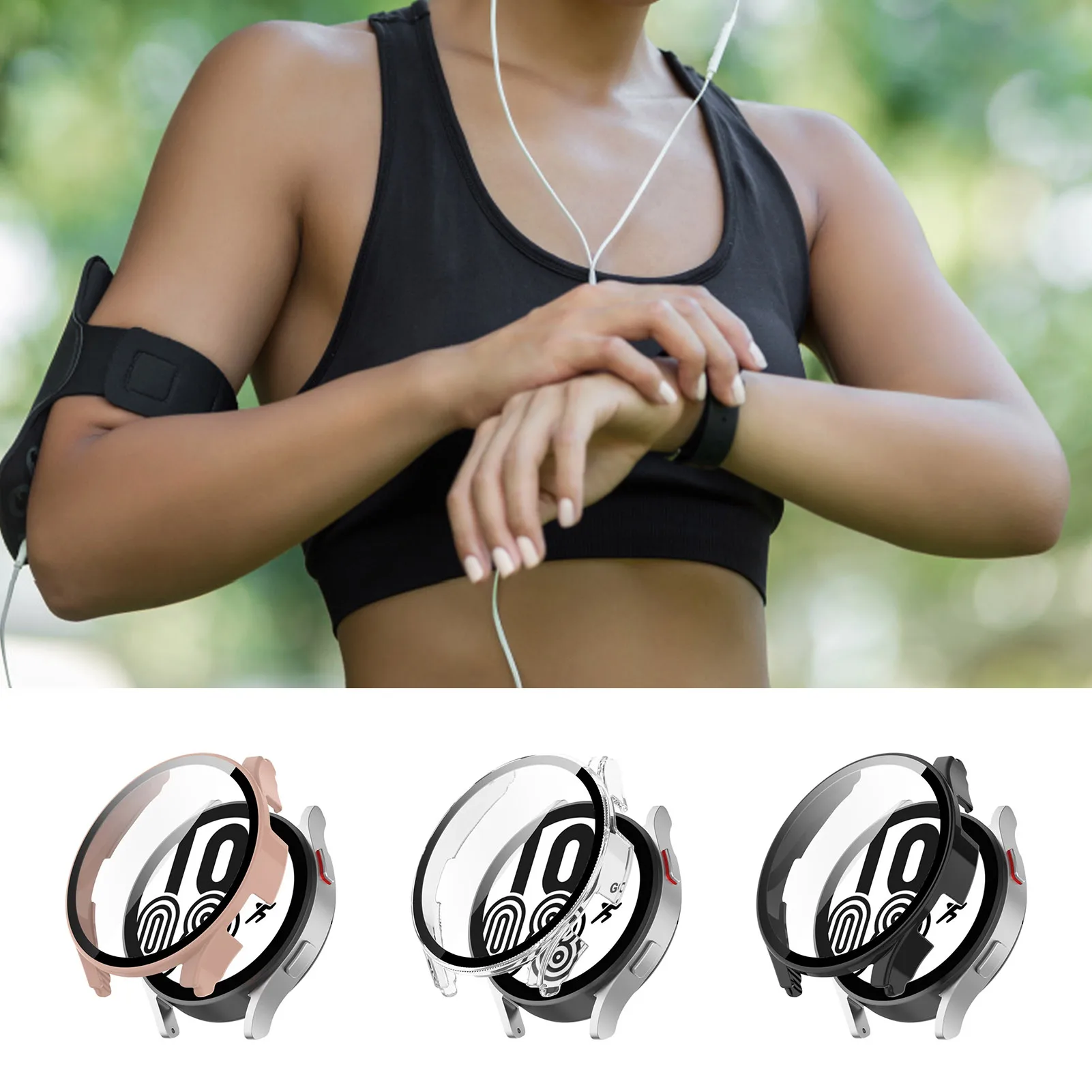 

Watch Cover for SamsungGalaxy Watch 4 40mm 44mm Lightweight PC Case All-Around Protective Bumper Shell for Galaxy Watch 4