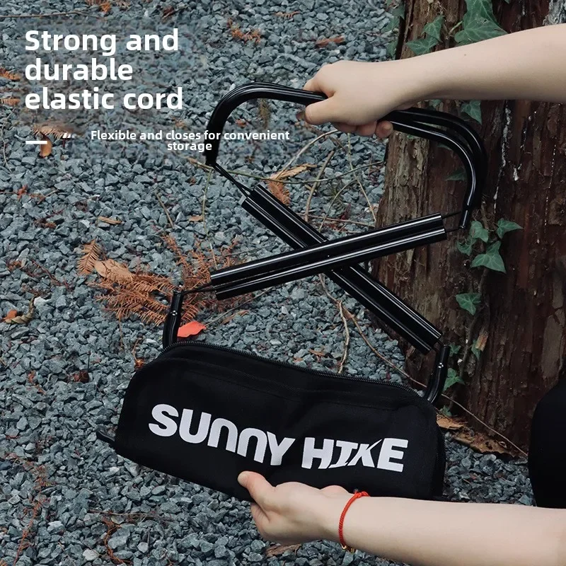 Fishing Stool & Camping Chair-Ultralight Aluminum Alloy Foldable with Carry Strap, Portable for Outdoor, Hiking & Backpacking