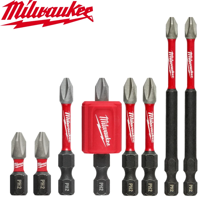 Milwaukee Original PH2 Bits 25mm/50mm/89mm Magnetic Drill Bits Shockwave Impact Power Tool Attachment Bit Set