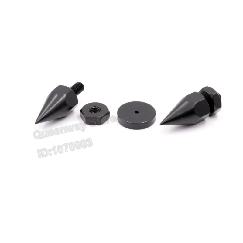 1 Set/4pcs M6 Thread Speaker Spike Amp Turntable Recorder Stand Pad Speaker Spikes Vibration Cone Foot Feet Pad 40mm