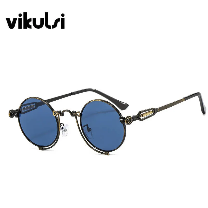 

Classic Spring Legs Round Sunglasses for Women Men Vintage Steampunk Sun Glasses Men Ocean Lenses Shades Unisex zonnebril dame