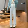 New Maternity Pants Spring, Autumn and Summer Wide-Leg Pants Without Belly Support Drawstring Straight Wide-Leg Trousers 5