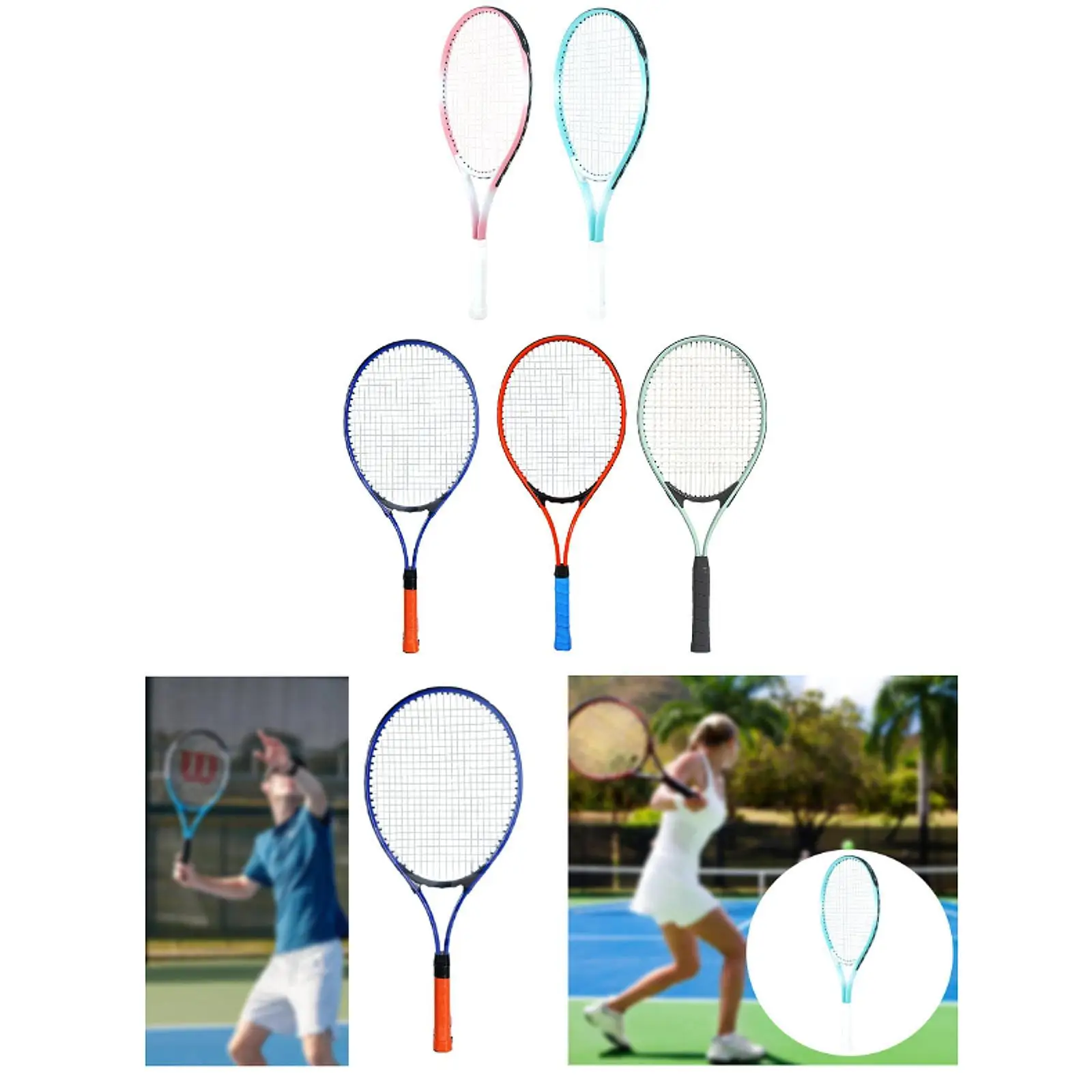 Tennis Racket Tennis Racquet Equipment Nylon Strings for Park Beach