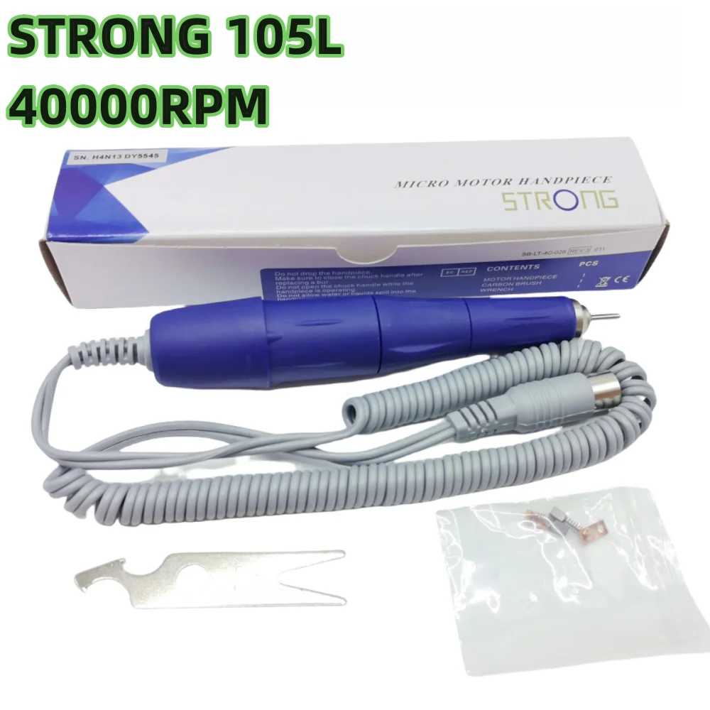 Strong 210 90 45K Micromotor Polishing Nail Drill Pen Machine Manicure Beauty Handpiece 2.35mm 105L 102L H37L1 H200 M45C 2