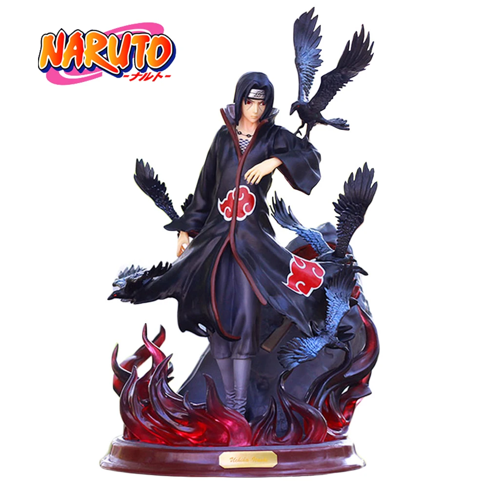 

Hot Naruto Anime Figure Uchiha Itachi Pvc Action Figure Toy Naruto Shippuden Uchiha Itachi And Crow Collection Model Toy 25cm