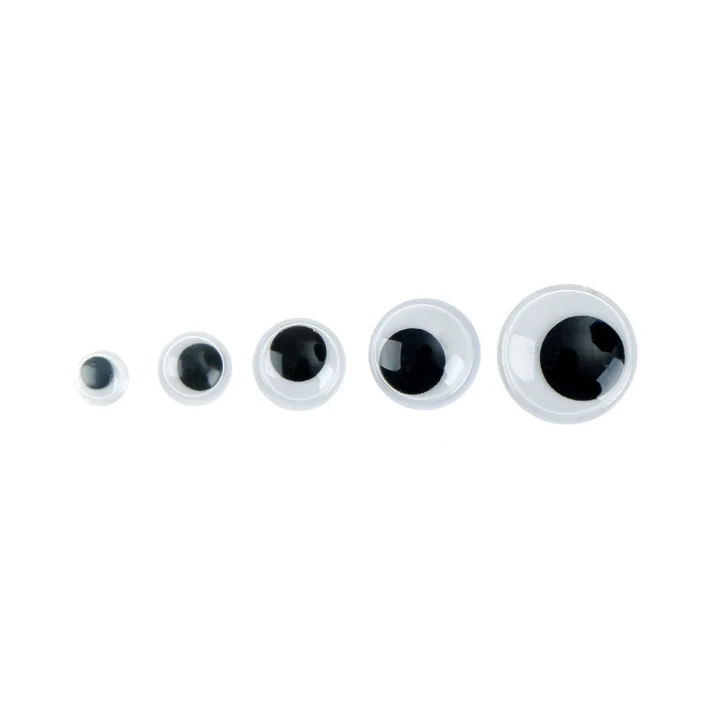 100pcs/lot 6-15mm DIY Not Self-adhesive Eyes For Dolls Googly Wiggly Eyeballs 6mm 8mm 10mm 12mm 15mm Doll Eyes Googly Doll Eyes Plastic Toy Eyes