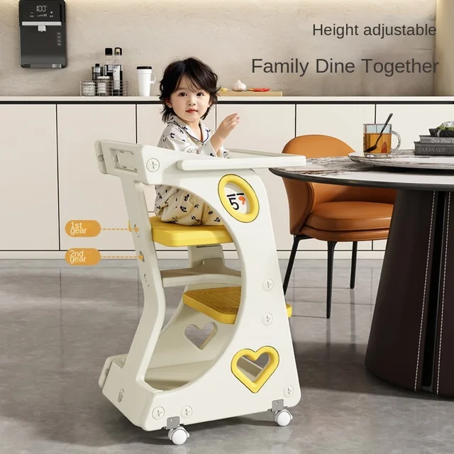 Baby Eating Chair Children Dining Chair Baby Highchair Adjustable Height Multi function Growing Chair Toddler Feeding Seat 2