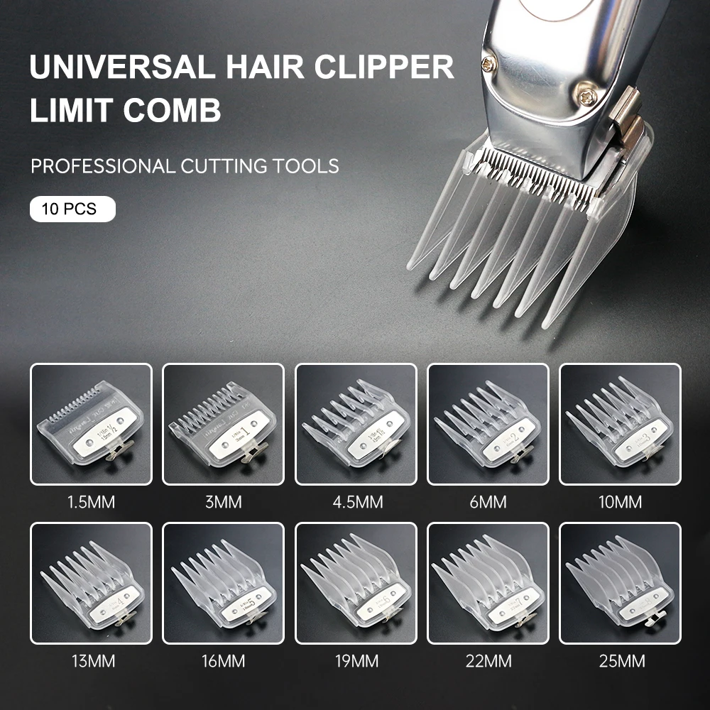 10 Size Electric Trimmer Guide Combs Professional Clipper Guards