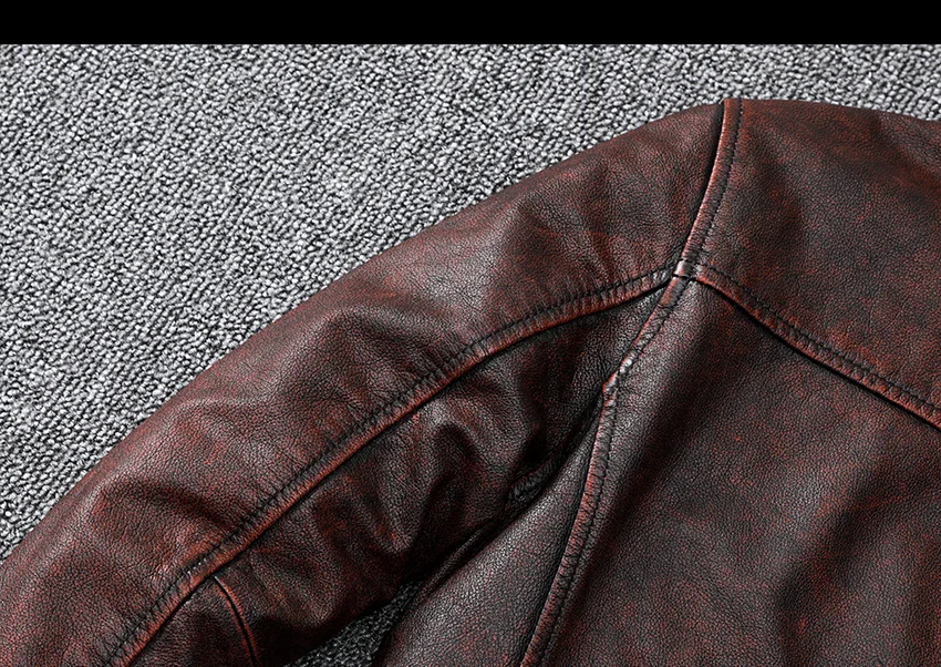 2023New Natural Calfskin Leather Jacket Men Genuine Leather Moto Jacket Autumn Short Classic Business Leisure Corium Coat