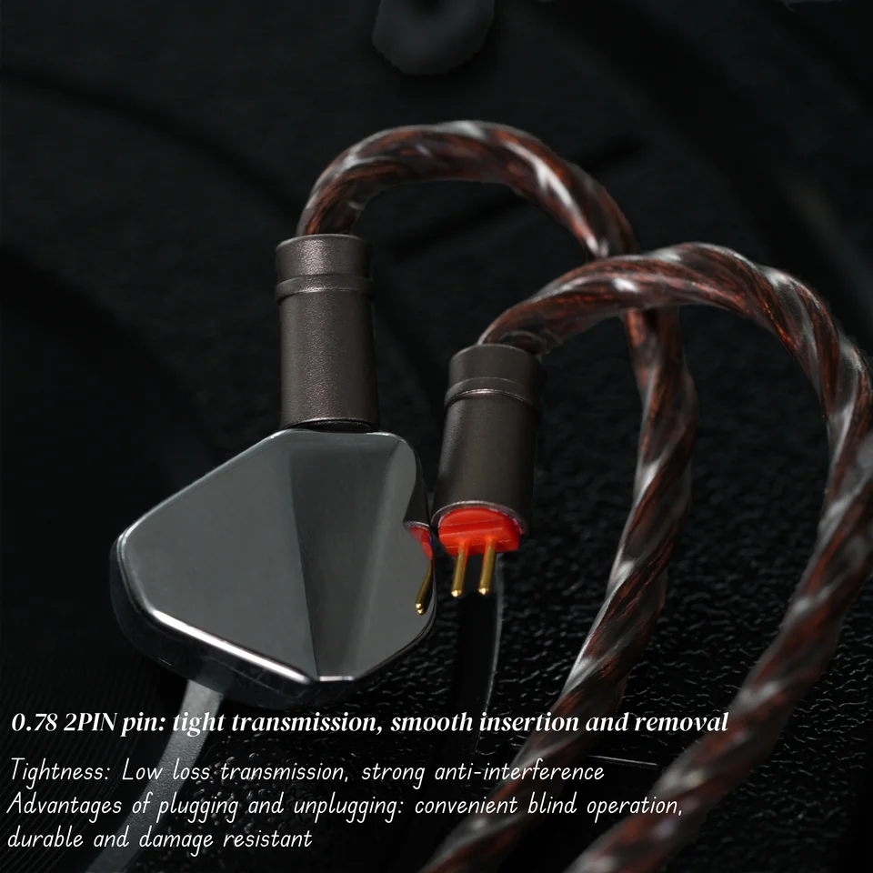 ZiSin-333 iem ケーブル 2.5/3.5/4.4mm バランス金メッキプラグ