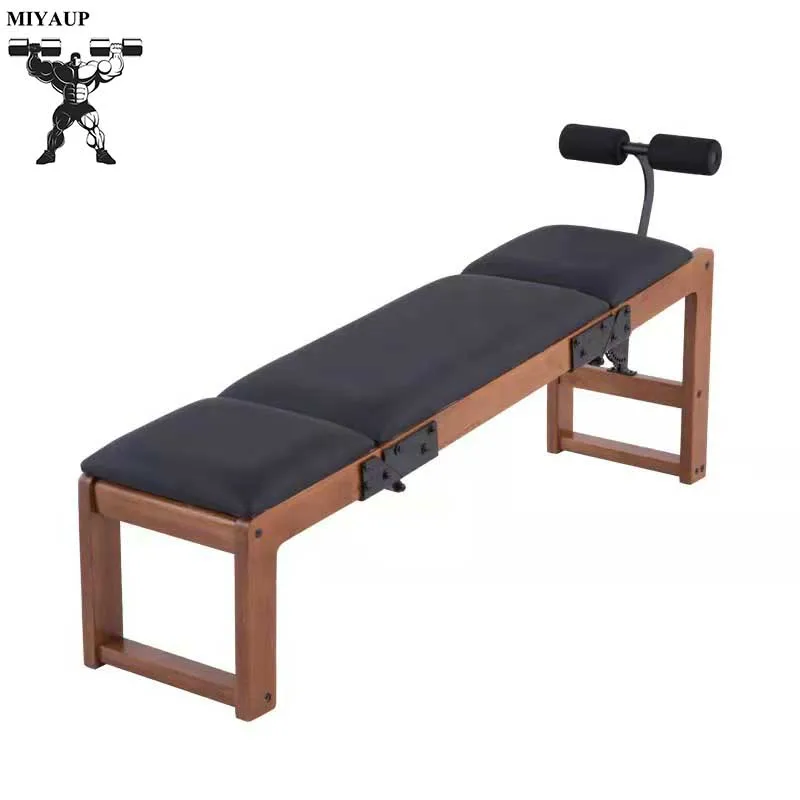 MIYAUP-Adjustable Dumbbell Bench, Sit Up, Multifunctional Wooden Bench, Fitness Equipment