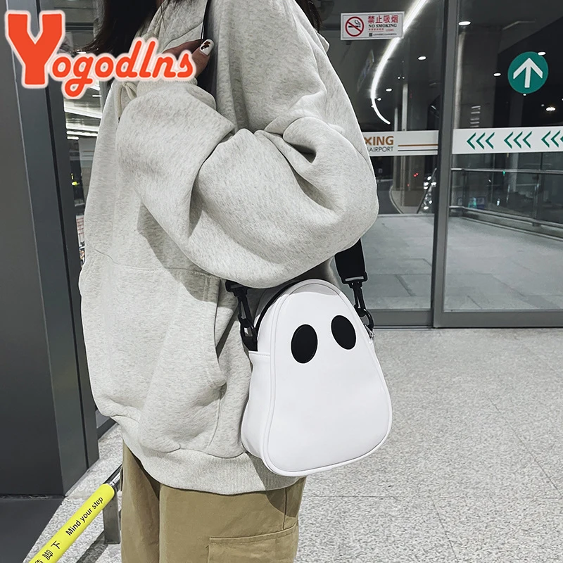 Ghost Bag Purse Personality Shoulder Bags Lovely Devil Cute Bag Clash Colors Stitching Tide PU Small Capacity Satchel