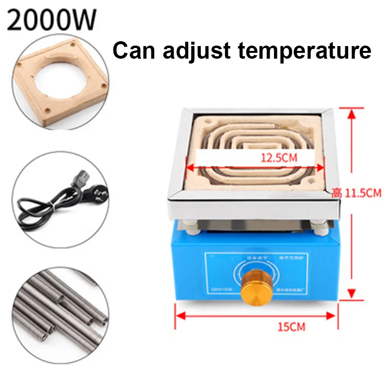 220V Kitchen Lab mini Electric stove electric household furnace thermostat hot milk cooker travel Hot Plate Hot Cook Heater 3