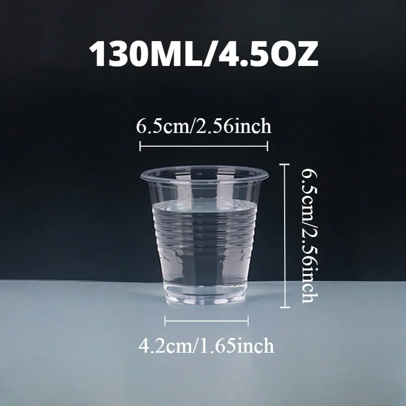 50/100 ШТ. Одноразові прозорі пластикові стакани На відкритому повітрі Пластикові кавові чашки Пікнік День народження Кухня Посуд Різдво Новий рік