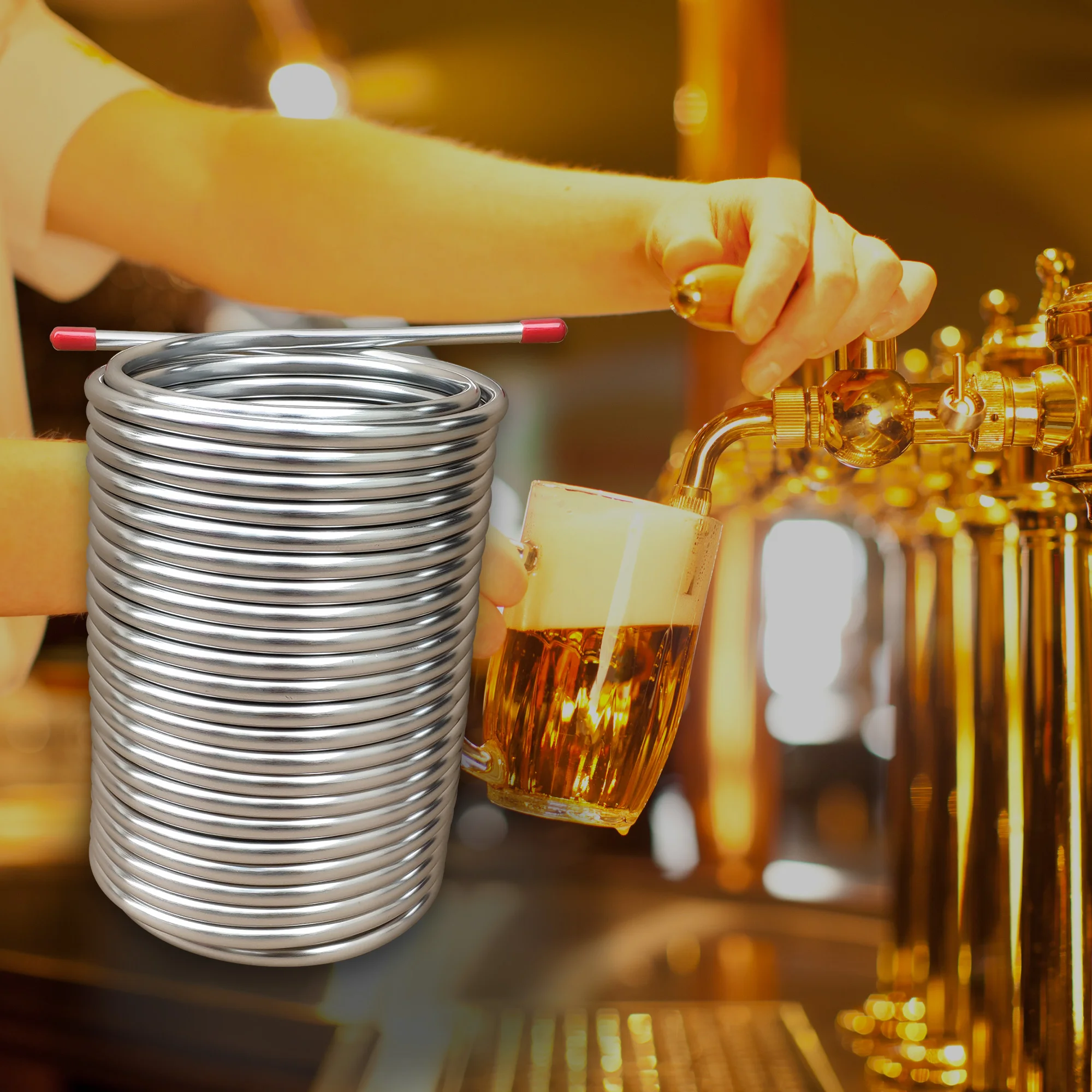 3/8" O.D Stainless Steel beer coil Double Layer Beer Water Wort Chiller