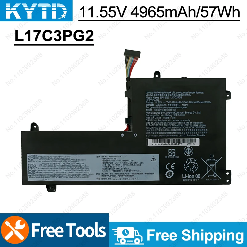 

Аккумулятор для ноутбука KYTD L17L3PG1 L17C3PG2 для Lenovo Legion Y530 Y530-15ICH Y7000 Y7000P 57Wh L17C3PG1 L17M3PG1 L17M3PG3