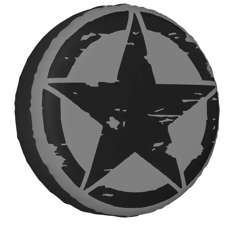 

Military Tactical Army Star Spare Tire Cover for Car Hummer Pentagram SUV RV 4x4 Car Wheel Protectors 14&in 15in 16in 17in