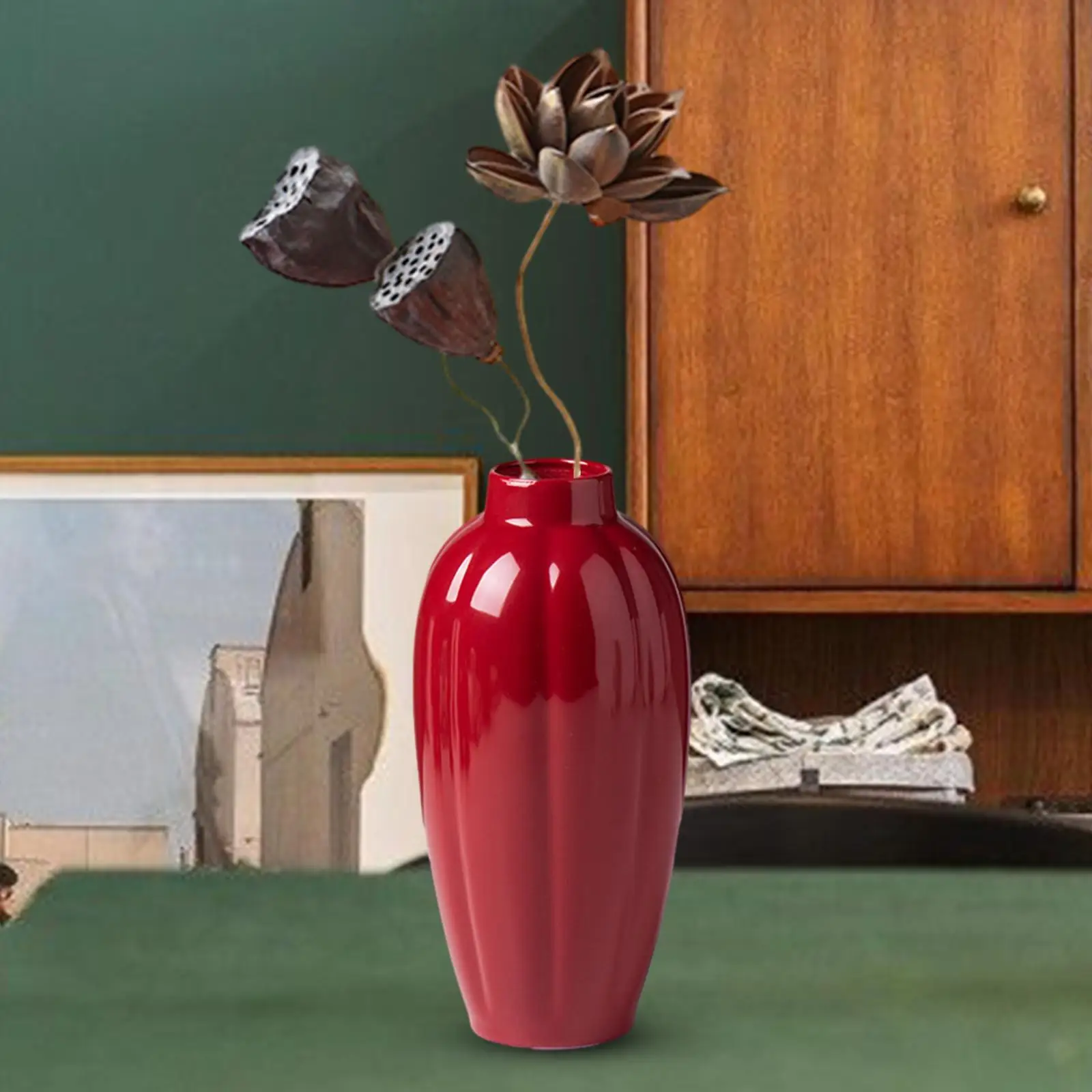 Ceramic Red Vase Rustic Decorative Vases Flower Vases Small Red Vase for Kitchen Bedroom Home Office Decoration Bookshelf Shelf Ceramic Red Vase Rustic Decorative Vases Flower Vases Small Red Vase for Kitchen Bedroom Home Office Decoration Bookshelf Shelf
