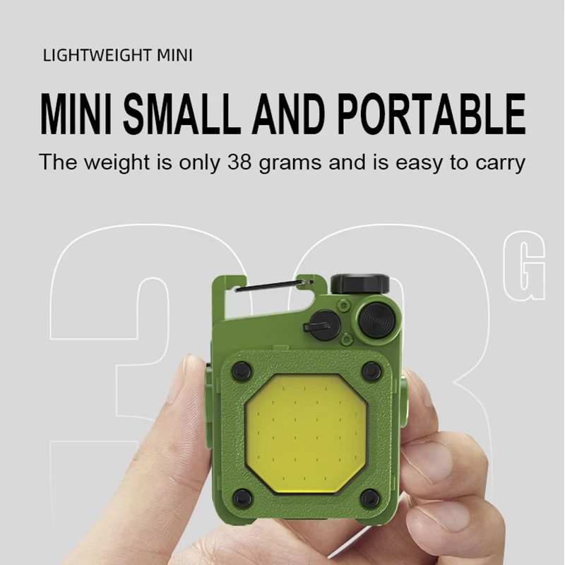 Led flashlight keychain light camping lights camping lamp led work light work light usb night light mini COB USB charging emergency