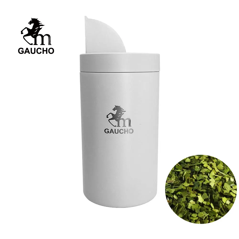 Tea Canister Tea Tin Box Gaucho Yerba Mate Tea Cans Plastic Poured Beak Lid Stainless Caddy Body Argentina Teaware Durable Easy To Pour 1 PC/Lot