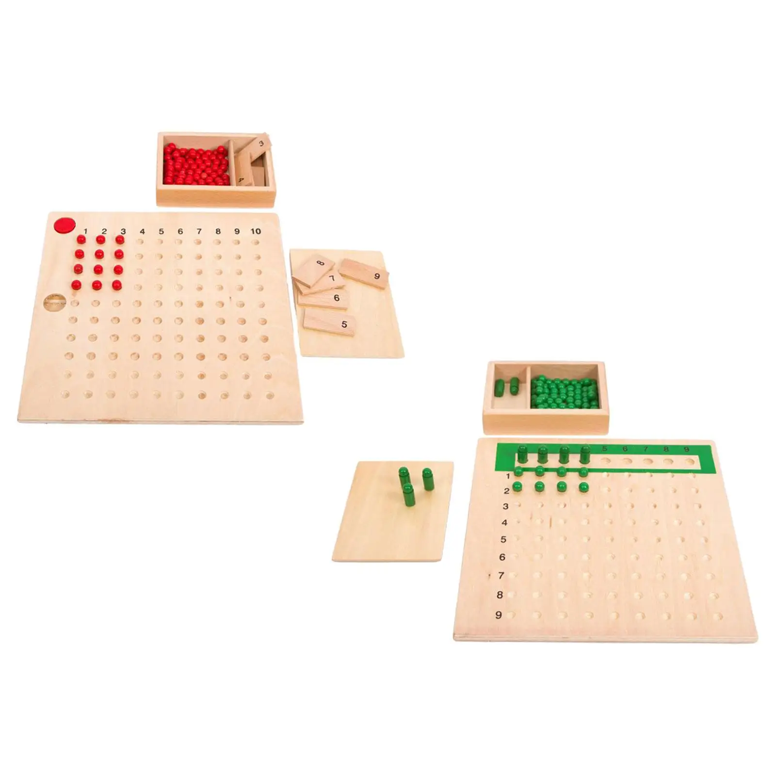 Montessori Math Boards Educational Toy Table Board Game Homeschool Preschool Wooden Math Learning Materials for Children Kids 5
